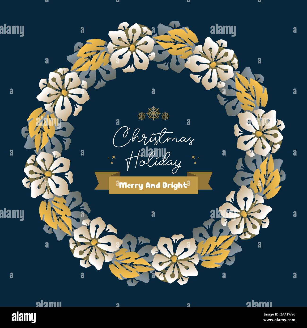 Handwritten greeting card of christmas holiday, with beautiful elegant ...
