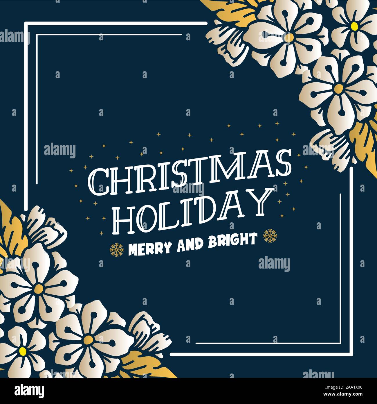 Handwritten greeting card of christmas holiday, with beautiful elegant ...