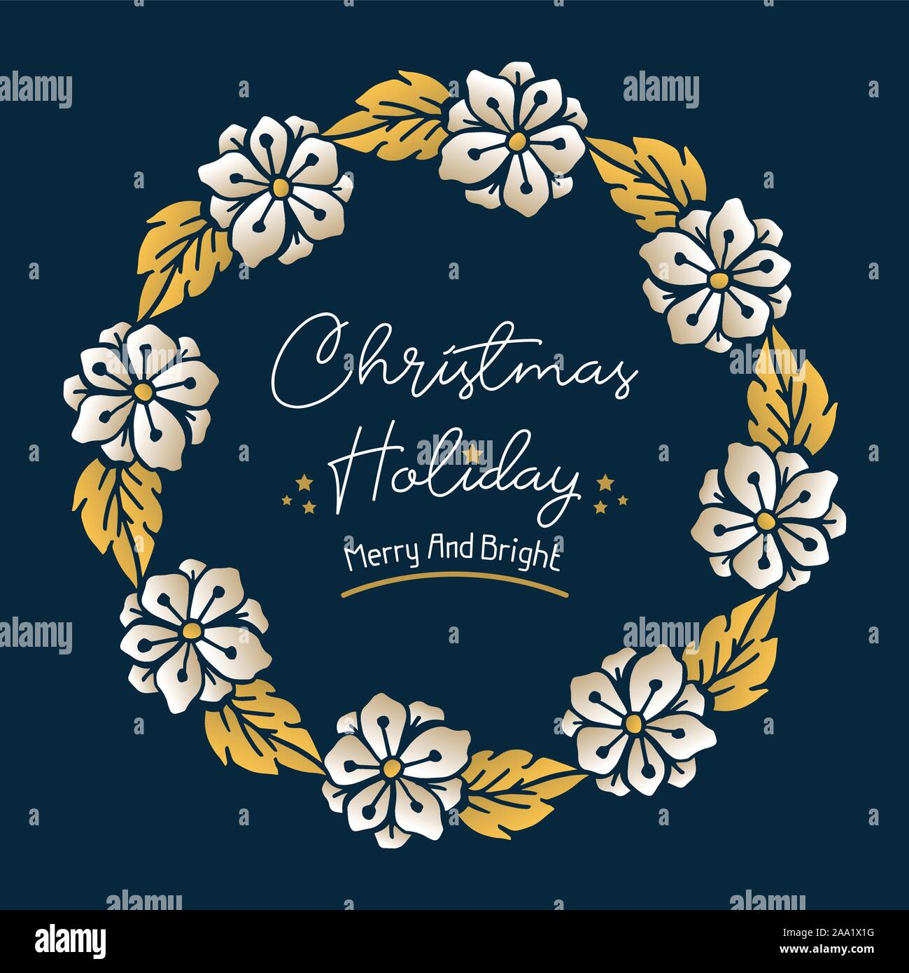 Handwritten greeting card of christmas holiday, with beautiful elegant ...