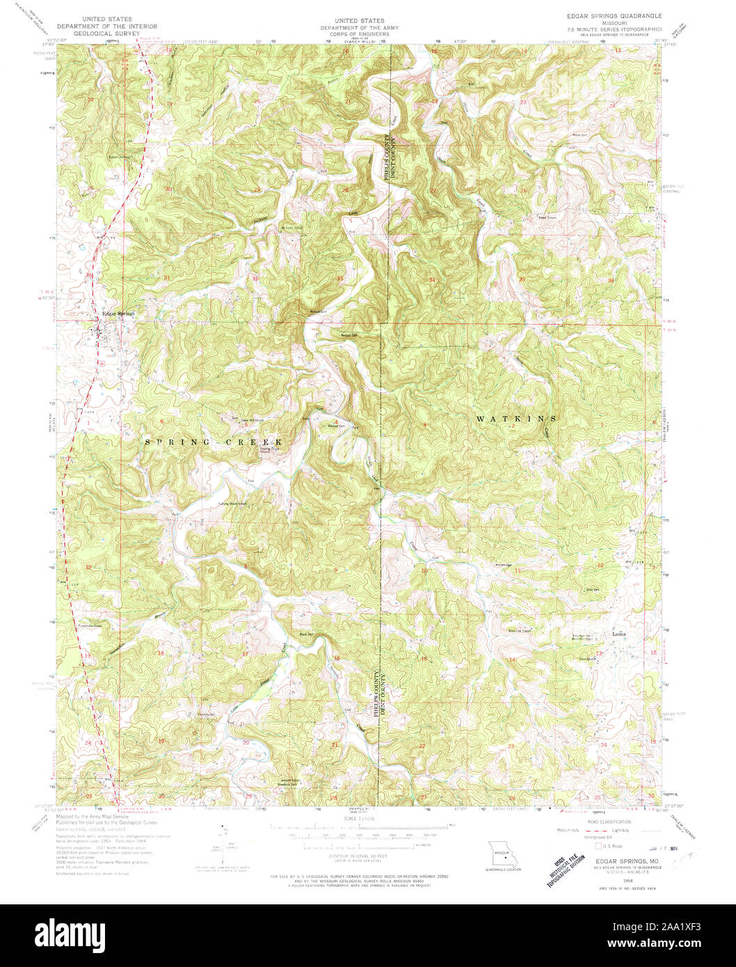 Map of edgar springs missouri hires stock photography and images Alamy