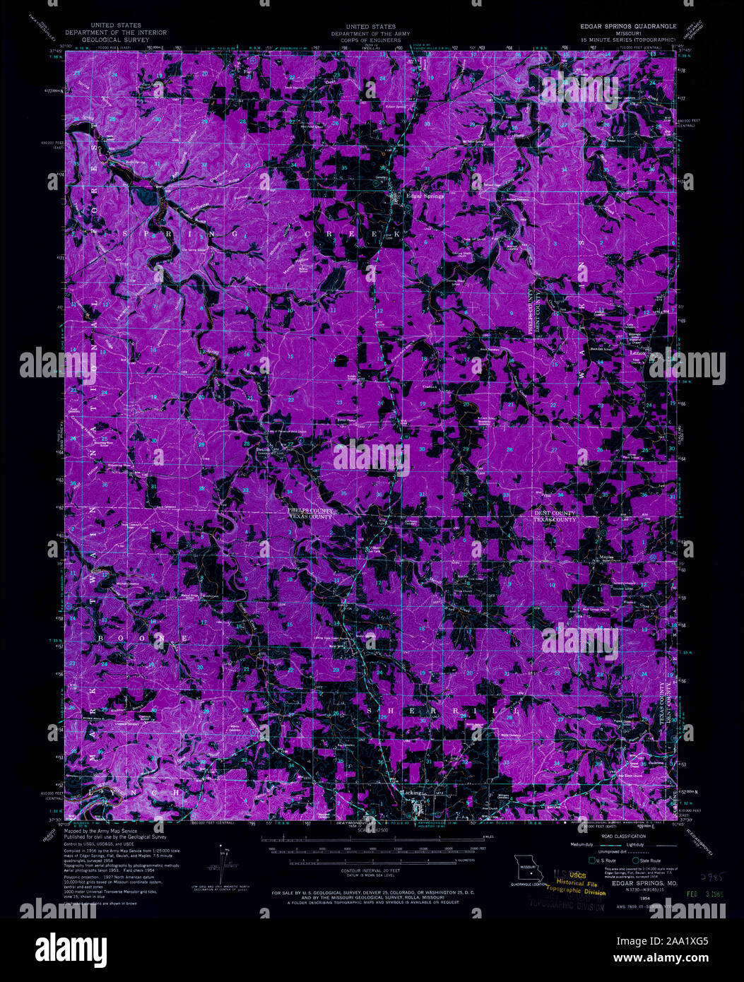 Edgar springs map hires stock photography and images Alamy