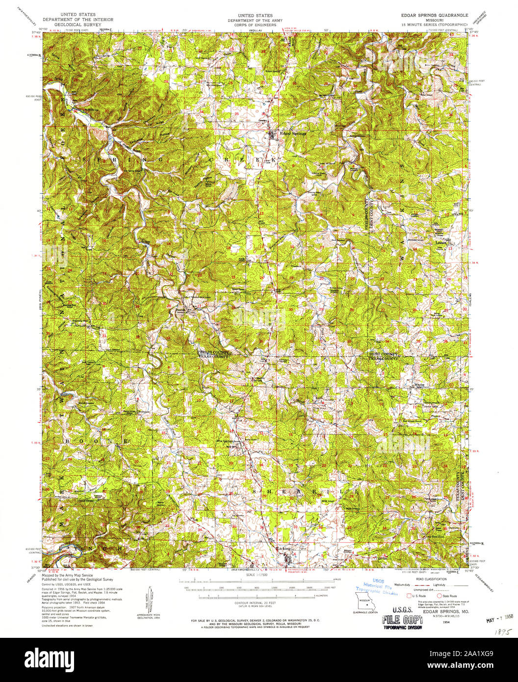 Map of edgar springs missouri hires stock photography and images Alamy