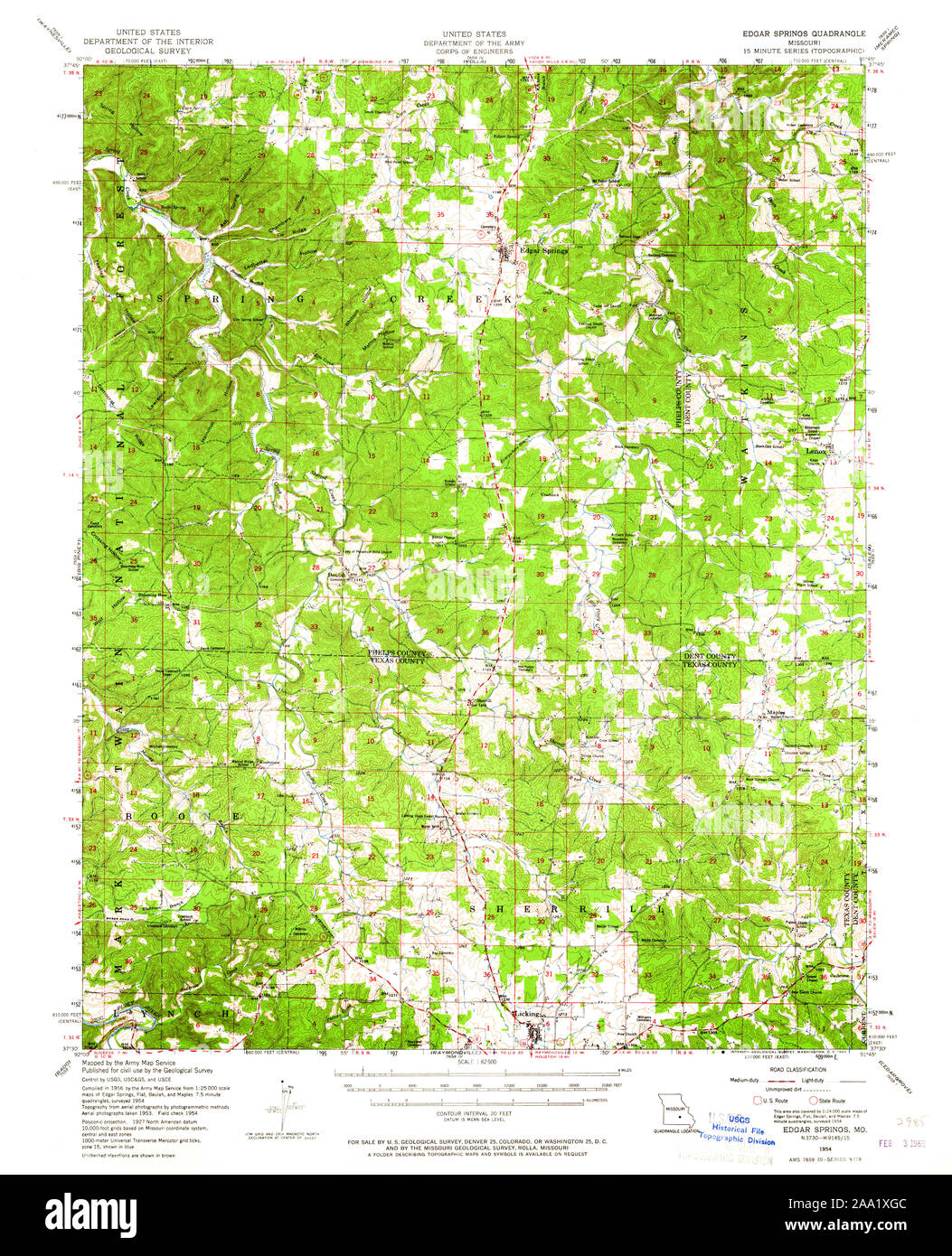 Map of edgar springs hires stock photography and images Alamy