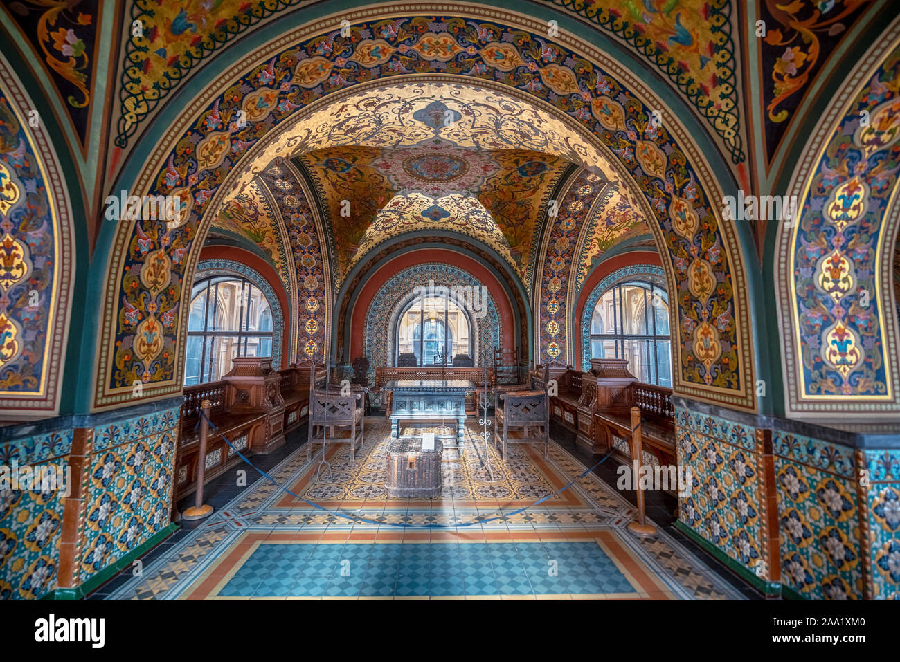 Saint Petersburg, Russia - Inside interior of Museum of Baron Stieglitz's State Academy of Monumental and Industrial Arts and Design in St Petersburg Stock Photo