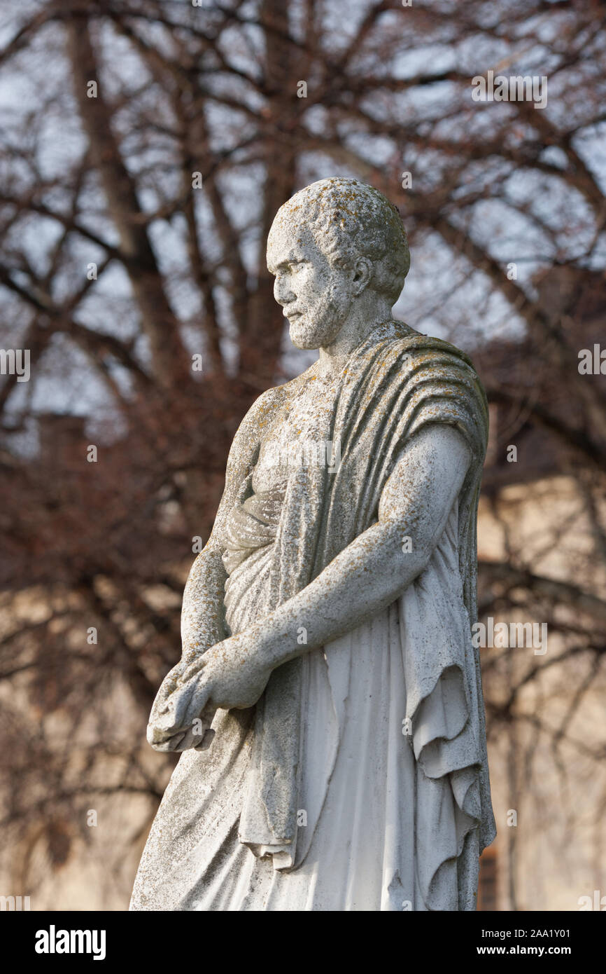 Statue in Baroque Garden, Drottningholm Palace (Sweden) Stock Photo