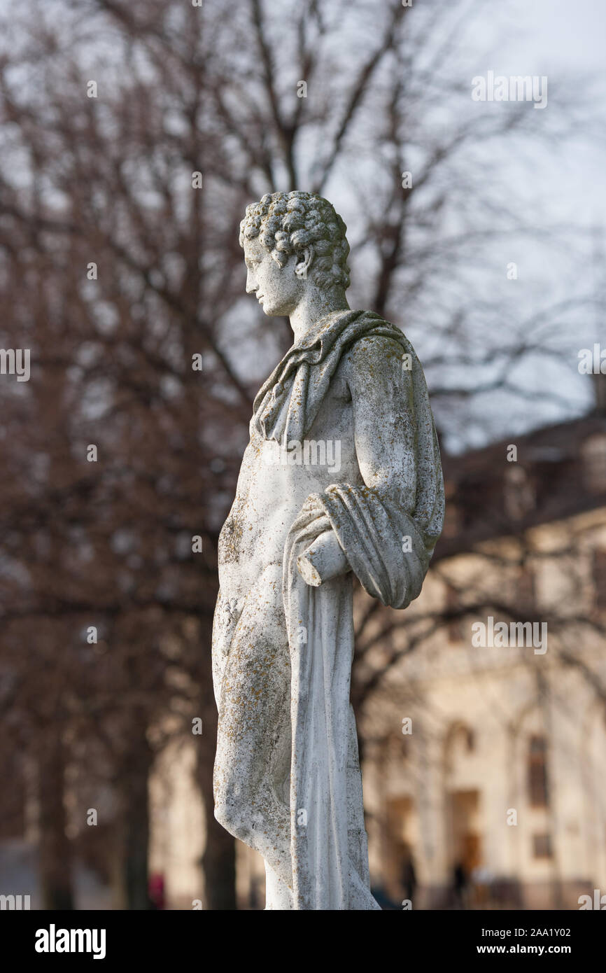 Statue in Baroque Garden, Drottningholm Palace (Sweden) Stock Photo