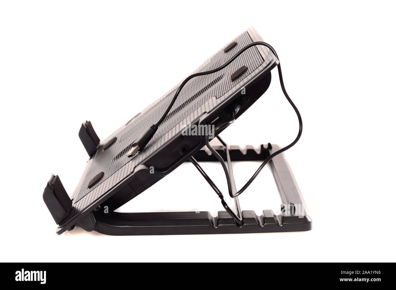 Notebook stand on a white background. Stock Photo