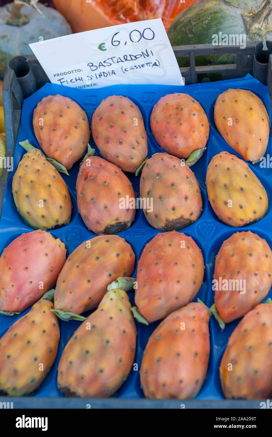 Farmers Market fruits and vegetables exposition Stock Photo