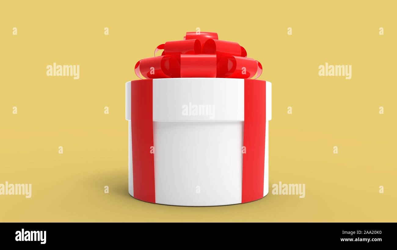 3d rendering of a gift box isolated in a colored studio background ...