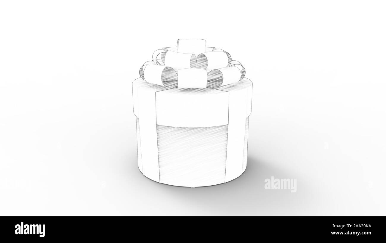 3d rendering of a gift box isolated in a colored studio background ...