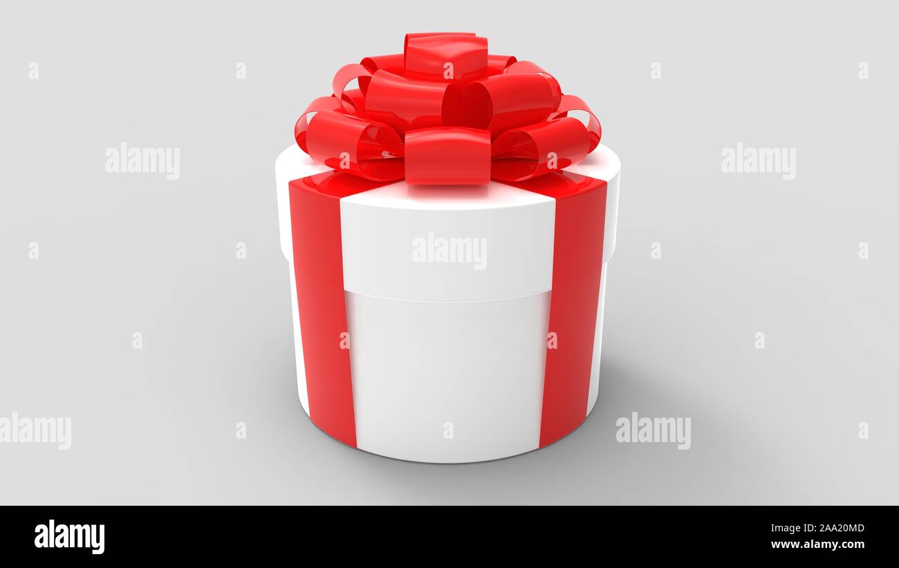 3d rendering of a gift box isolated in a colored studio background ...