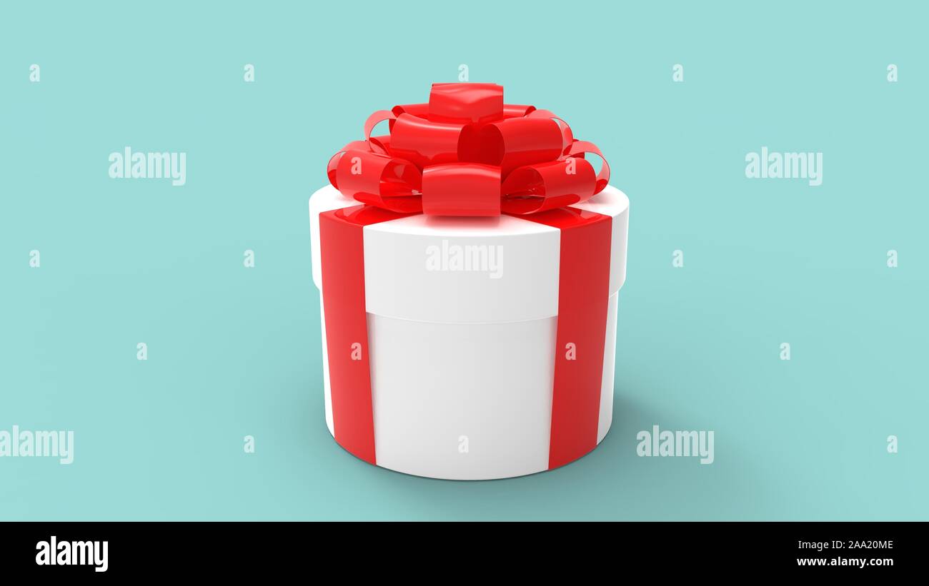 3d rendering of a gift box isolated in a colored studio background ...
