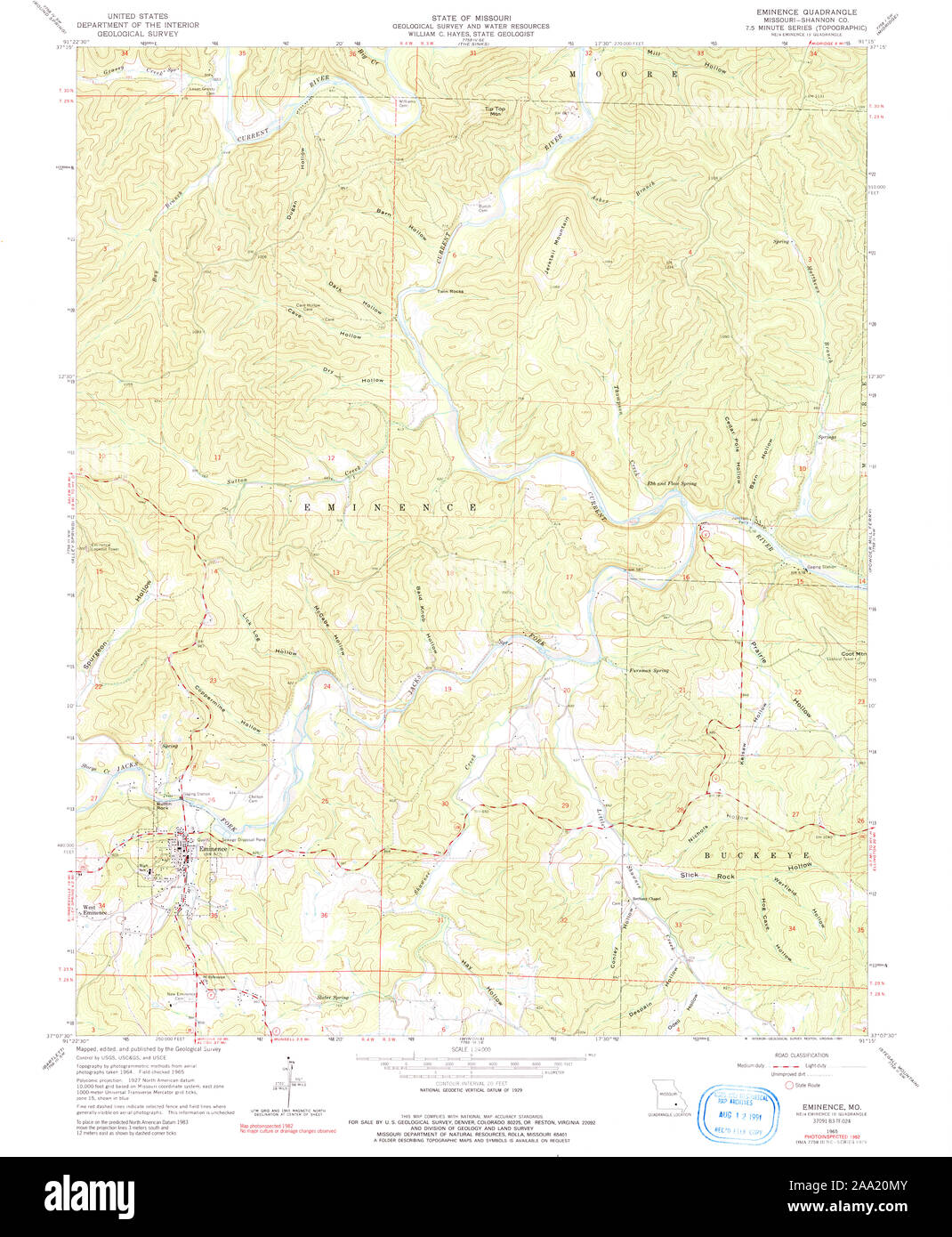 Map of eminence missouri hires stock photography and images Alamy