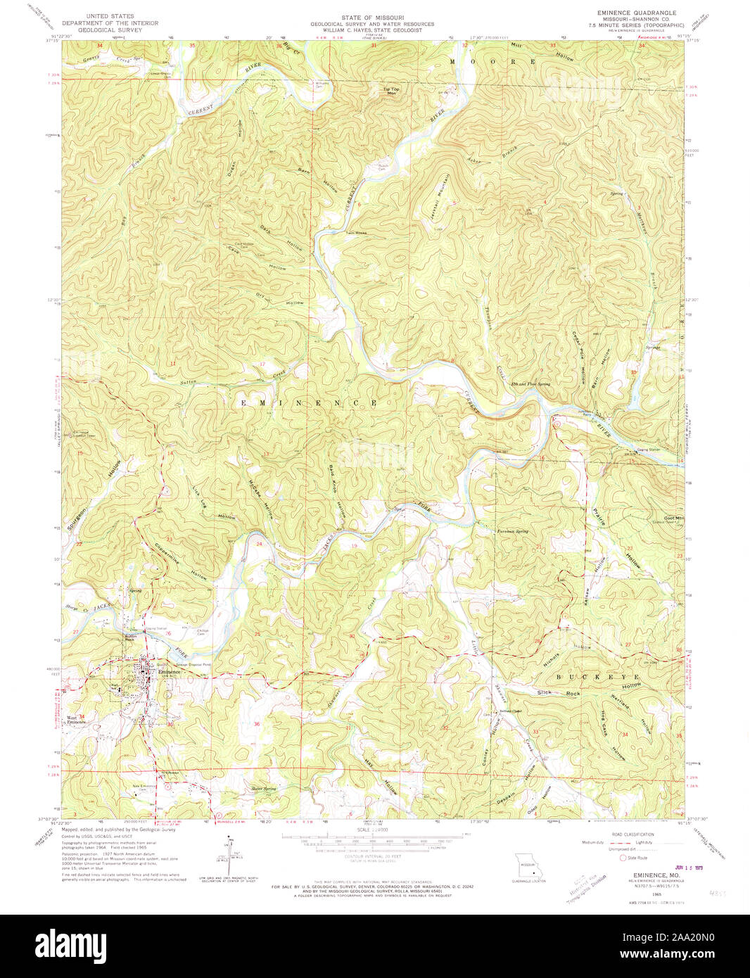 Eminence missouri map Cut Out Stock Images & Pictures Alamy