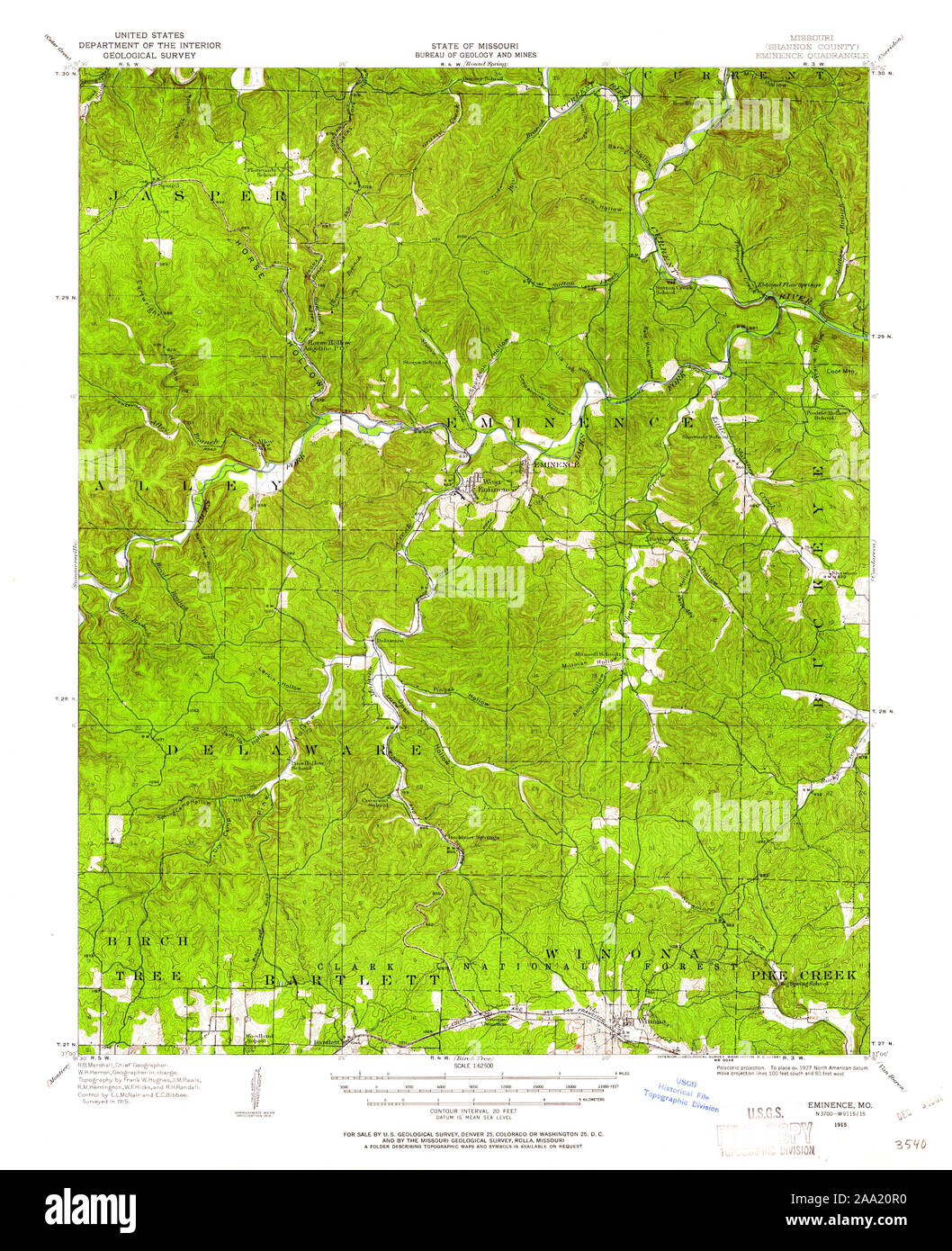 Eminence missouri map hires stock photography and images Alamy