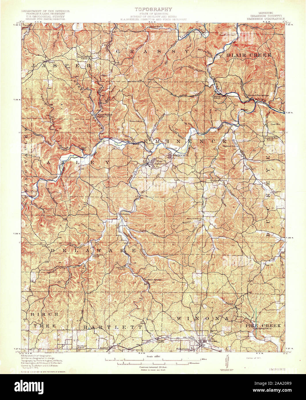 Eminence missouri map hires stock photography and images Alamy