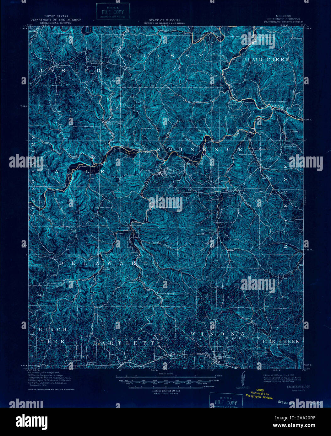 Eminence missouri map hires stock photography and images Alamy