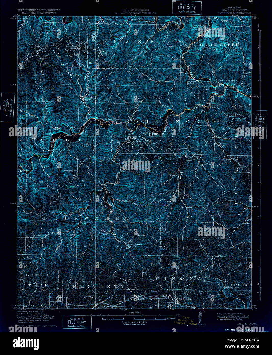 Eminence missouri map hires stock photography and images Alamy