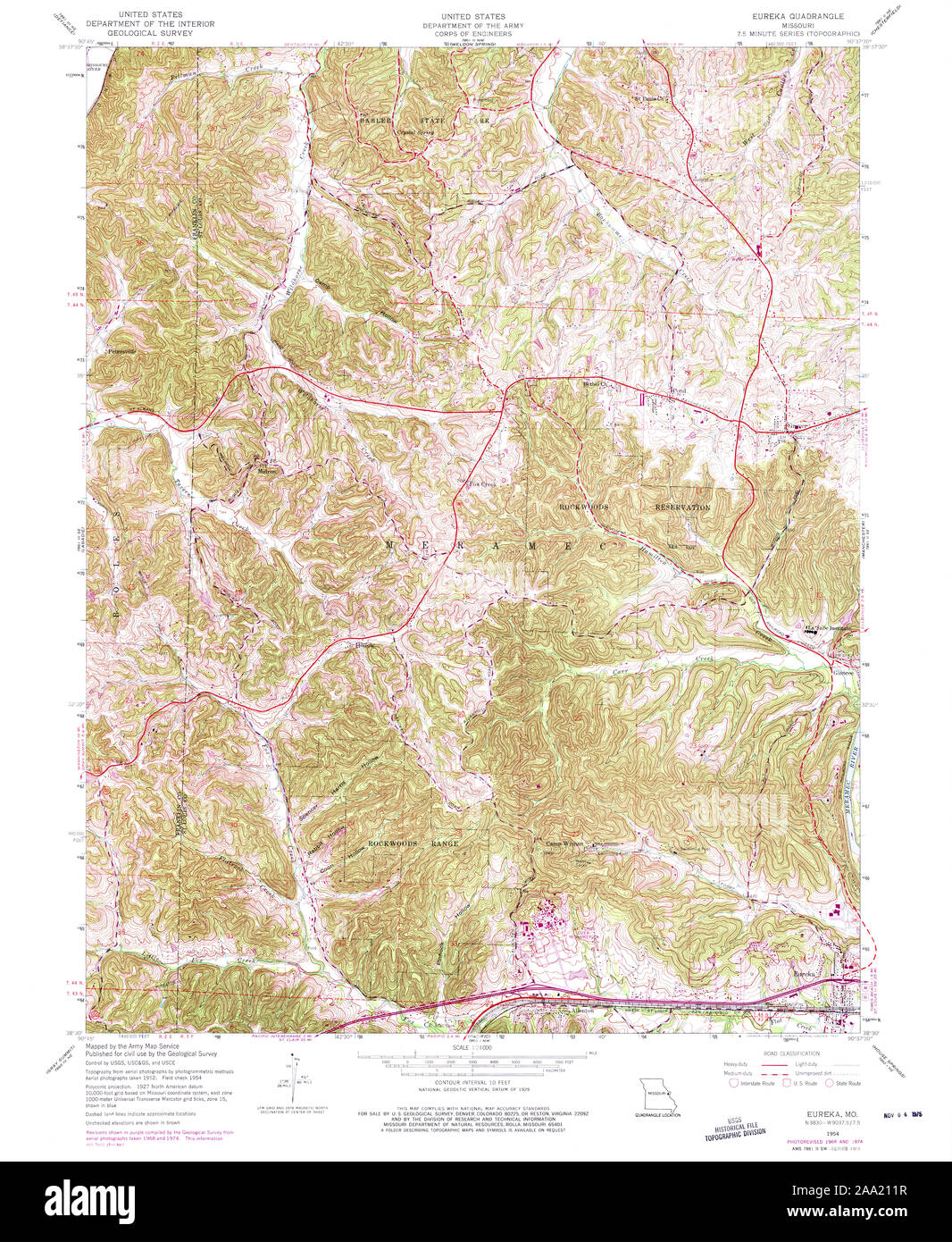 Eureka missouri map hires stock photography and images Alamy