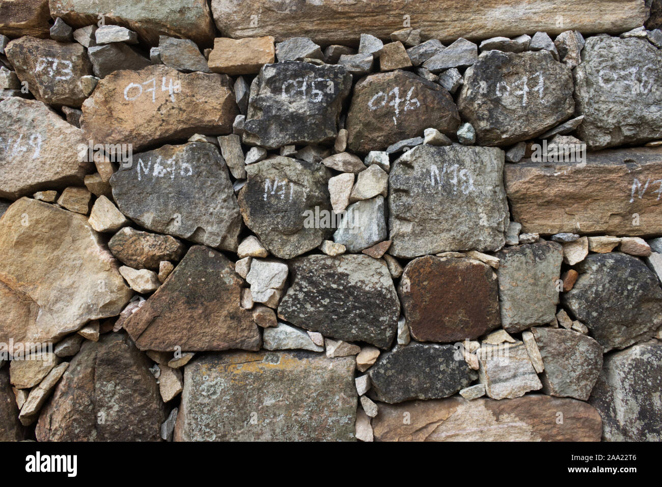 Stone wall pattern background Stock Photo - Alamy