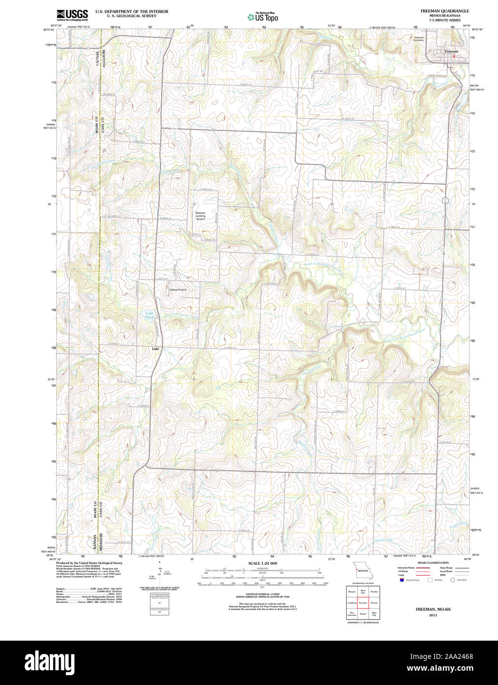 Map of freeman missouri hires stock photography and images Alamy