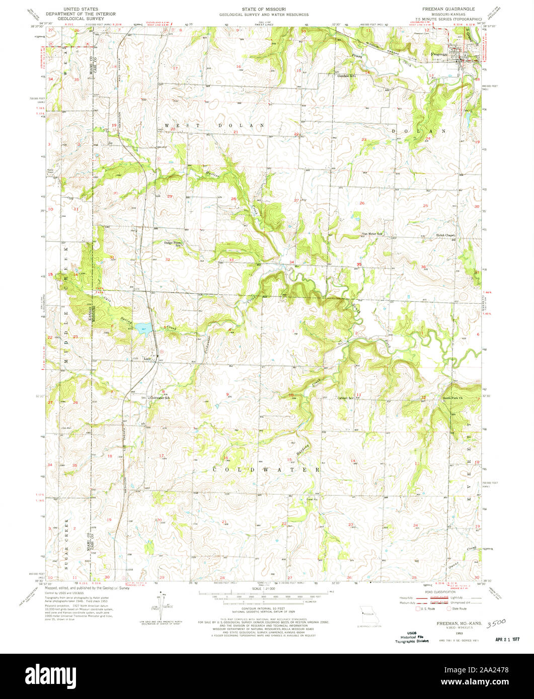 Map of freeman missouri hires stock photography and images Alamy