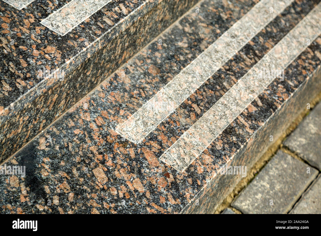 Detail of a house facade. New granite stairs Stock Photo - Alamy