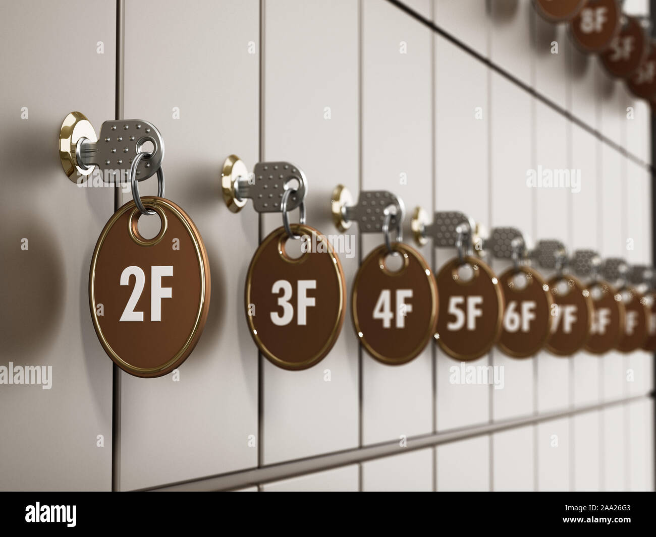 Safe deposit boxes with keys. 3D illustration Stock Photo Alamy