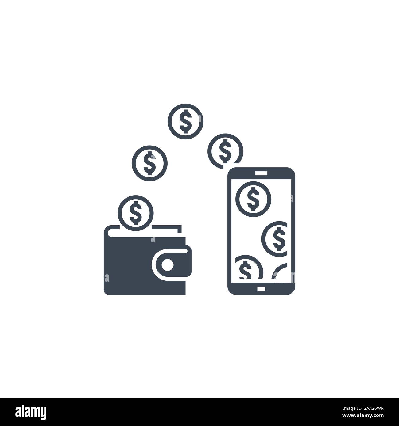 Replenishment related vector glyph icon. Stock Vector