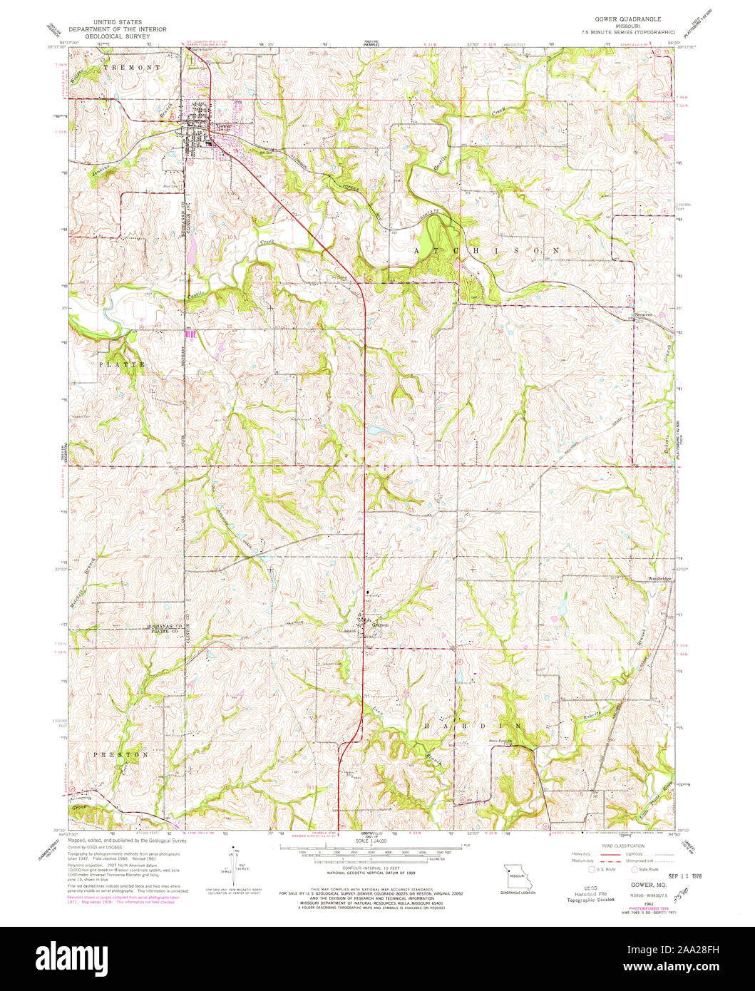 Map of gower missouri Cut Out Stock Images & Pictures Alamy