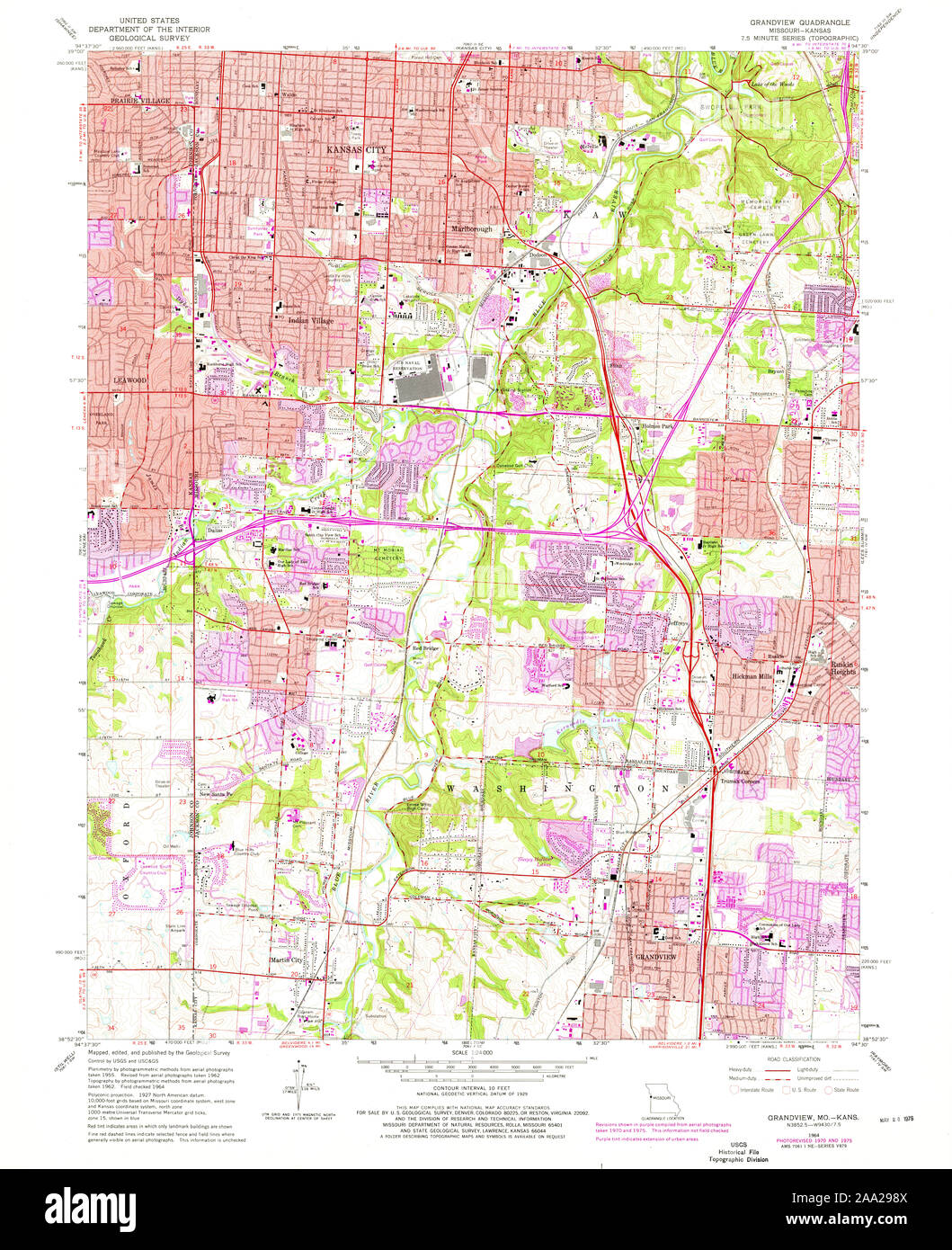 Map of grandview missouri Cut Out Stock Images & Pictures Alamy