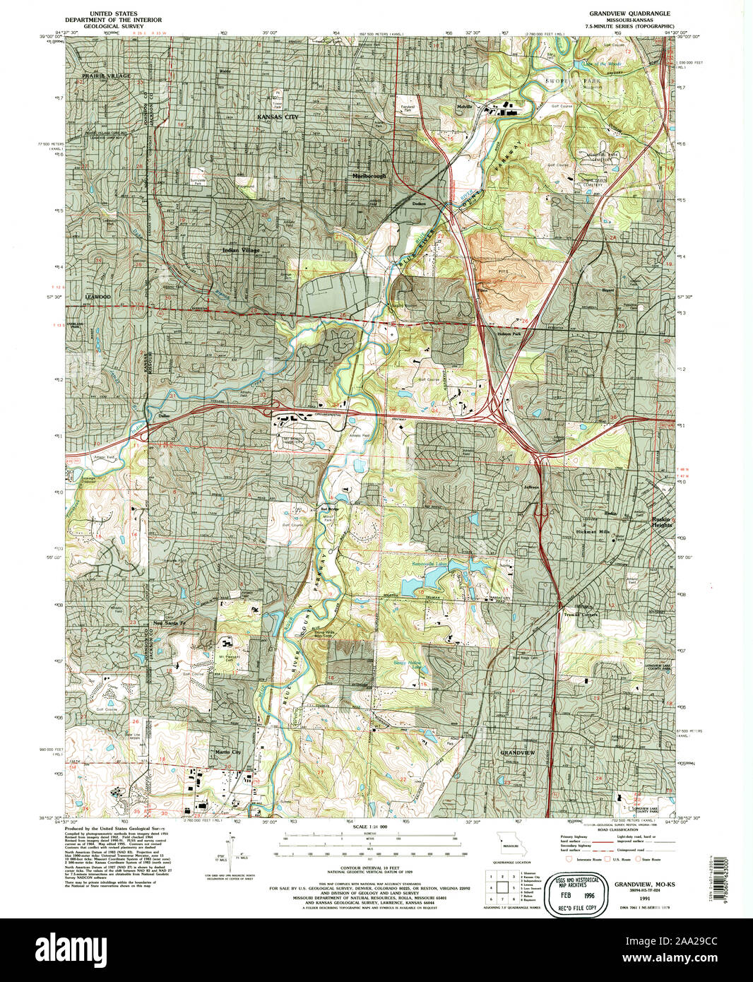 Grandview missouri map hires stock photography and images Alamy