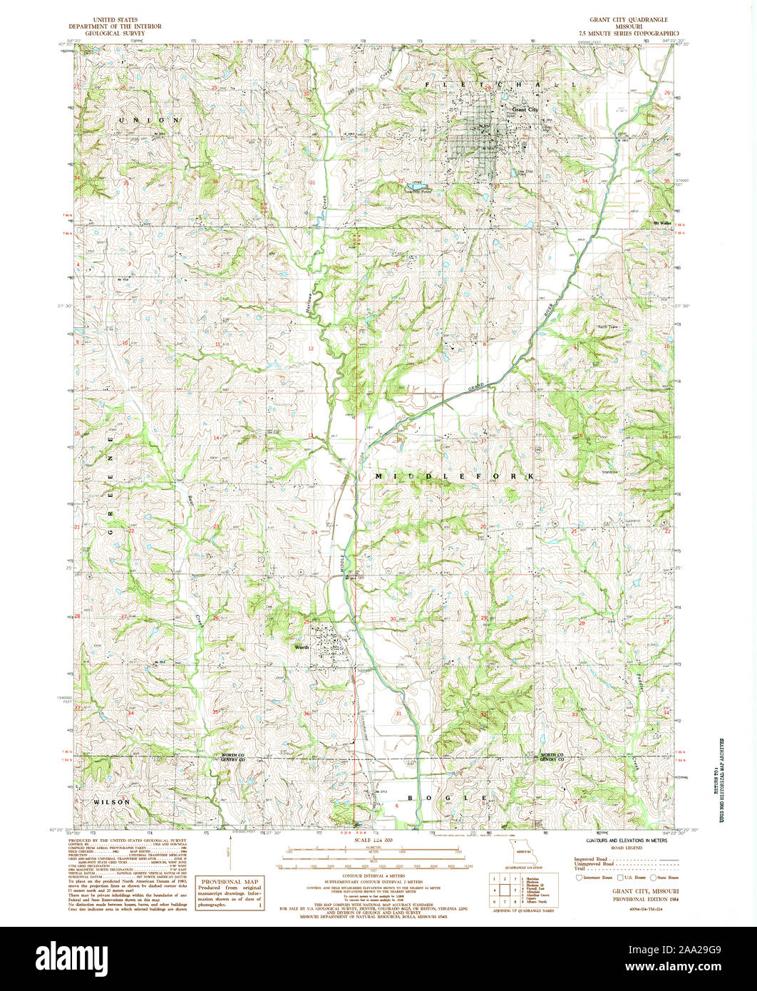 Map of grant city missouri hires stock photography and images Alamy