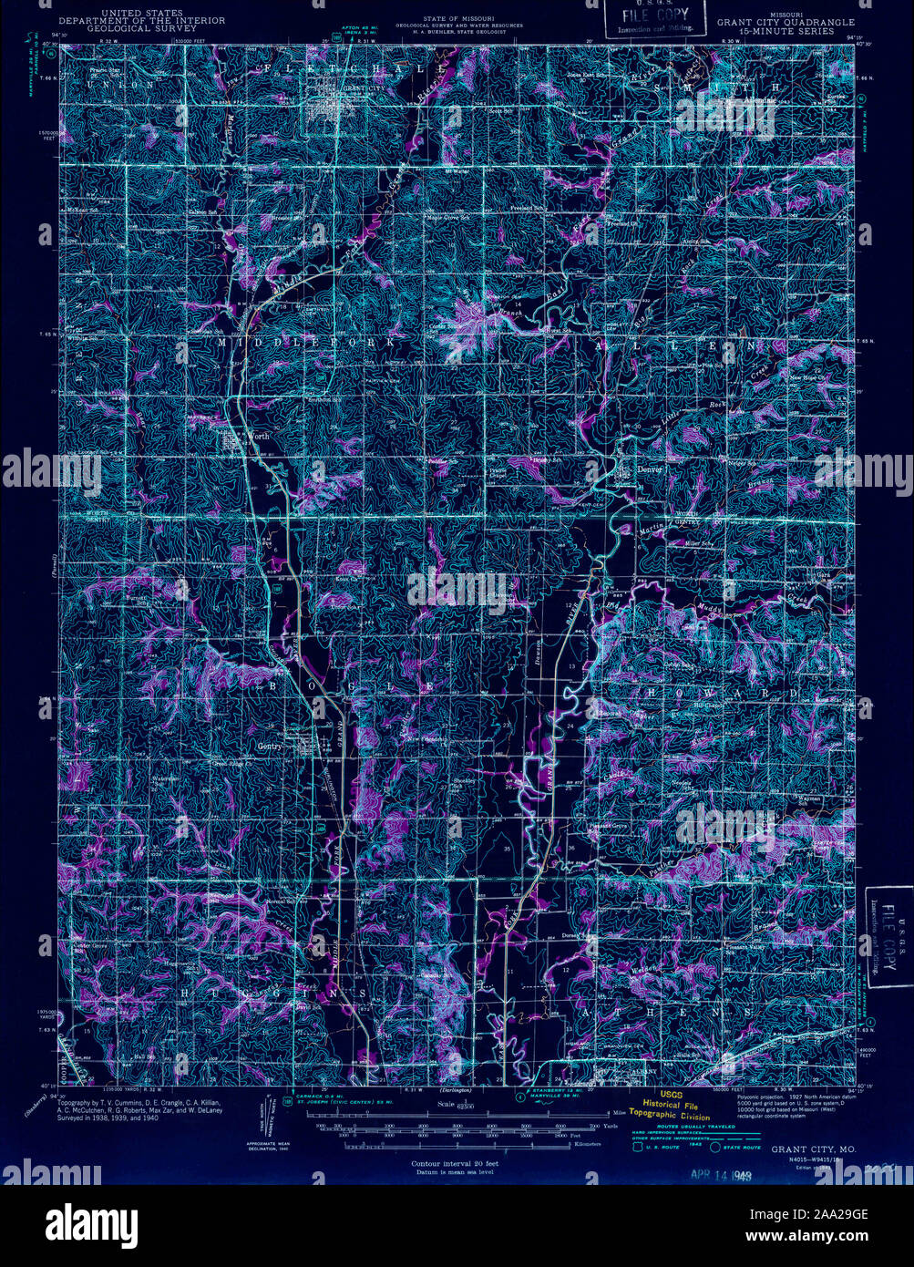 Map of grant city missouri hires stock photography and images Alamy