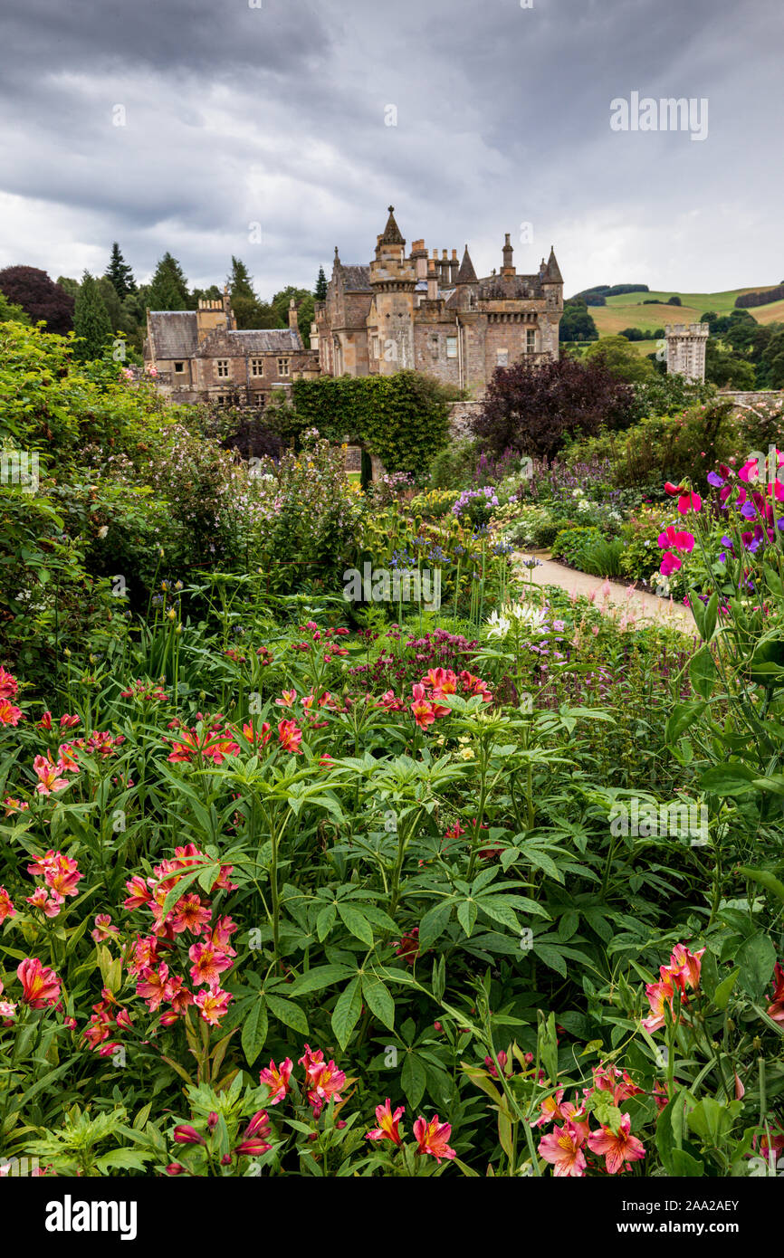 View of Abbotsford from the walled garden, the former home of Scottish