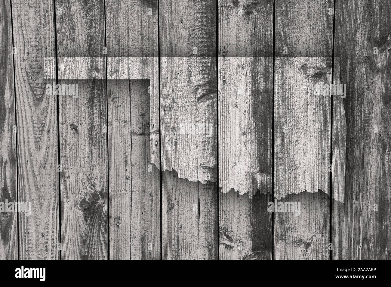 Map of Oklahoma on weathered wood Stock Photo - Alamy