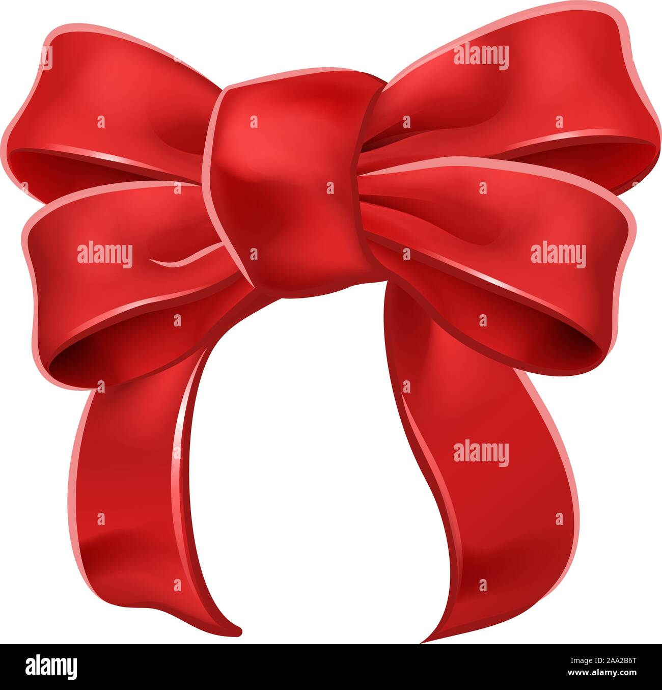 Red Ribbon Gift Bow Stock Vector Image & Art Alamy