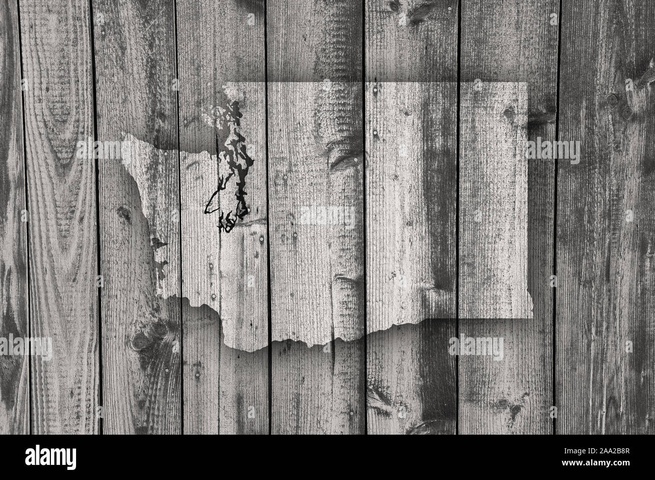 Map of Washington on weathered wood Stock Photo - Alamy