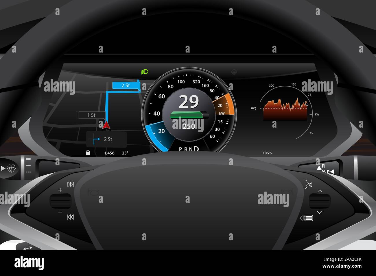 Electric car battery dashboard gauge