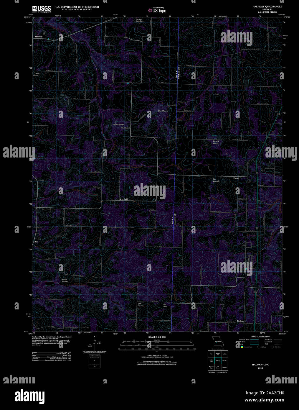 Map of halfway missouri hires stock photography and images Alamy