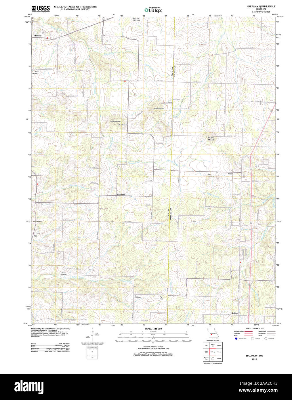 Map of halfway missouri Cut Out Stock Images & Pictures Alamy