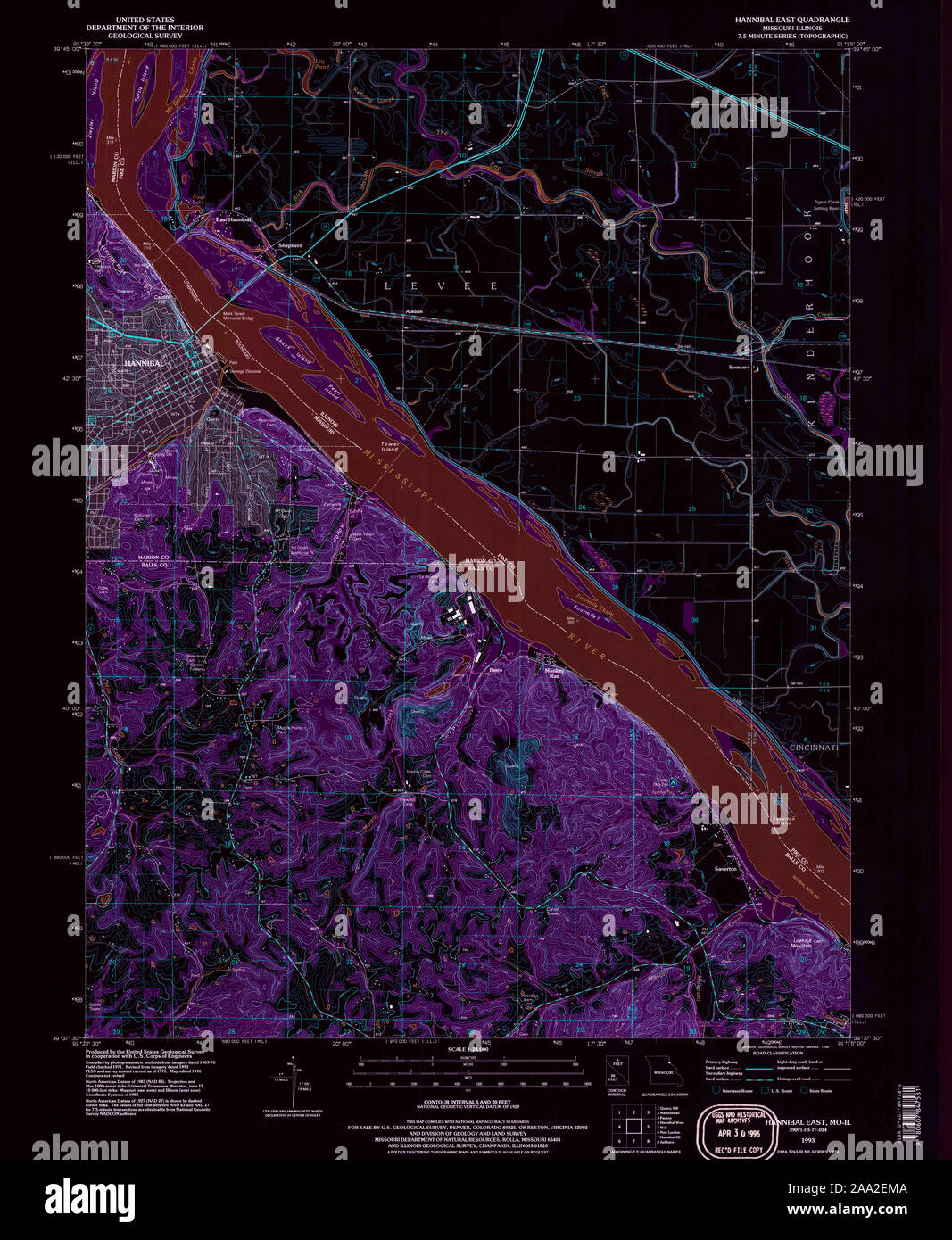 Hannibal missouri map hires stock photography and images Alamy