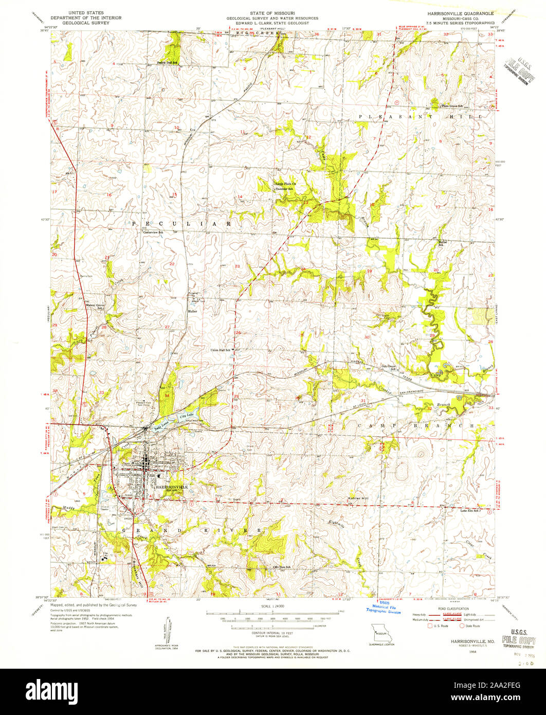 Map of harrisonville missouri hires stock photography and images Alamy