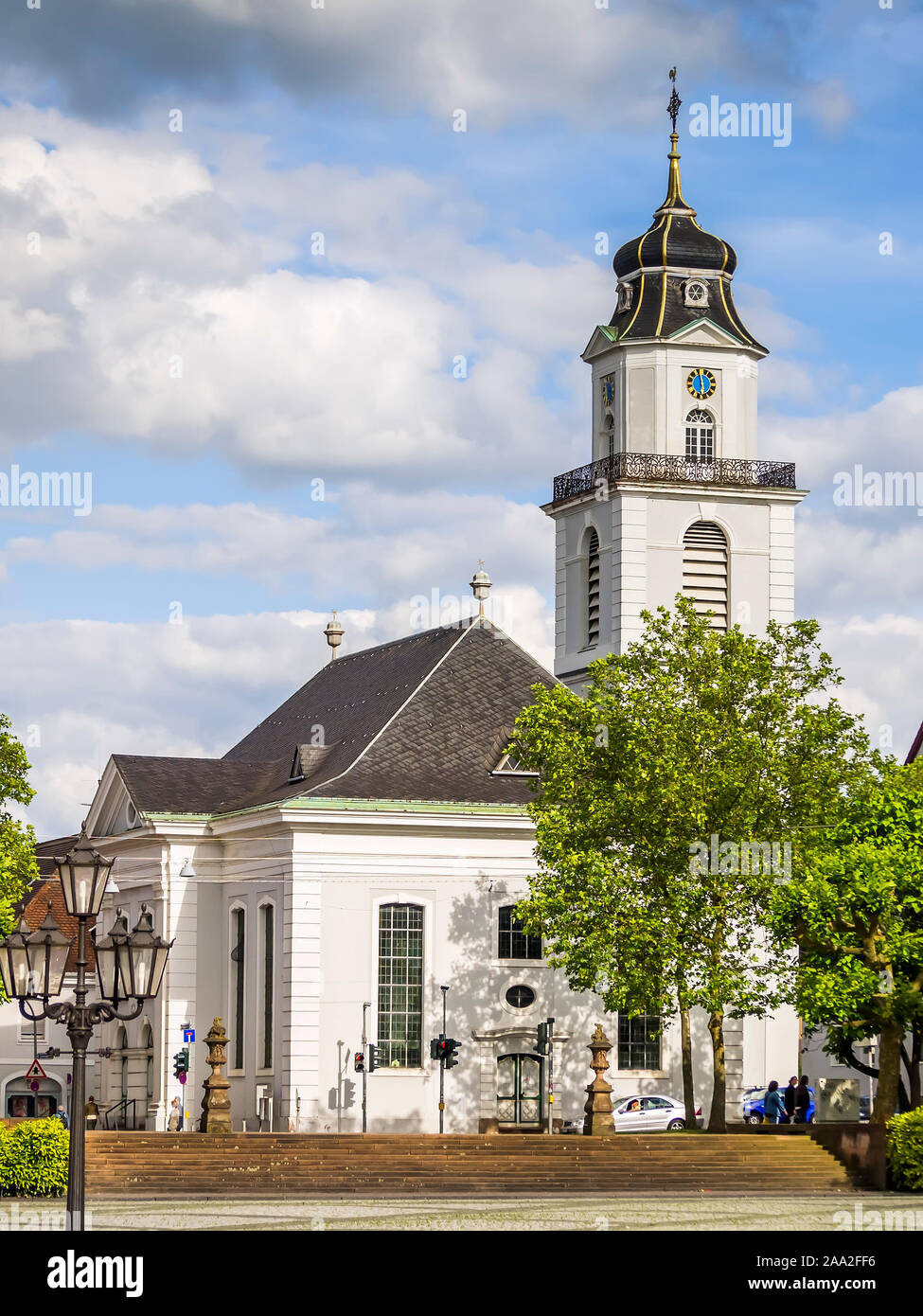 Eine schoene kleine Kirche in Saarbruecken Stock Photo Alamy