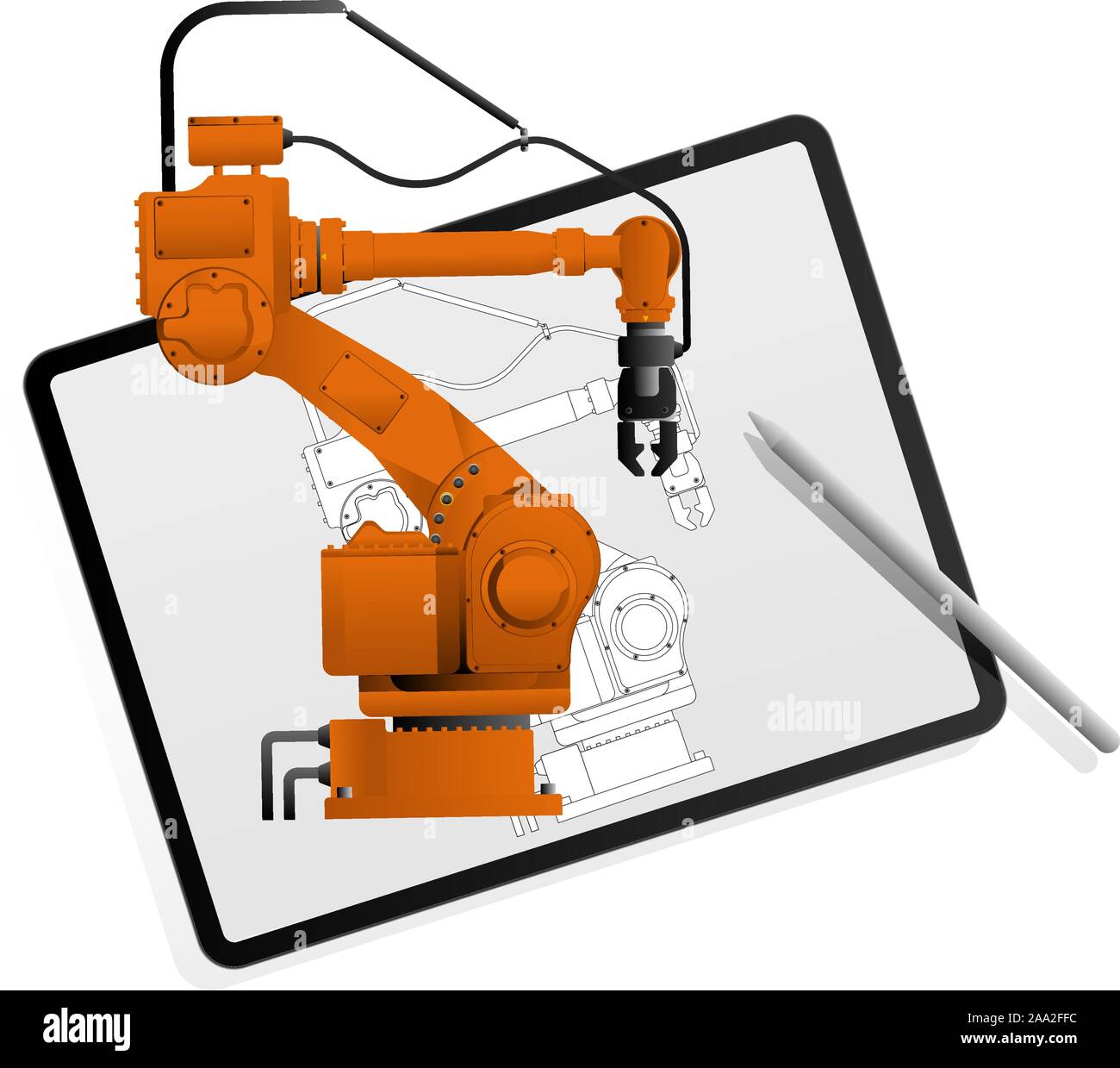 Creating industrial design. Vector illustration EPS 10 Stock Image & - Alamy