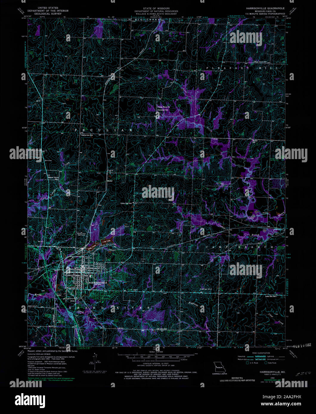 Harrisonville map hires stock photography and images Alamy