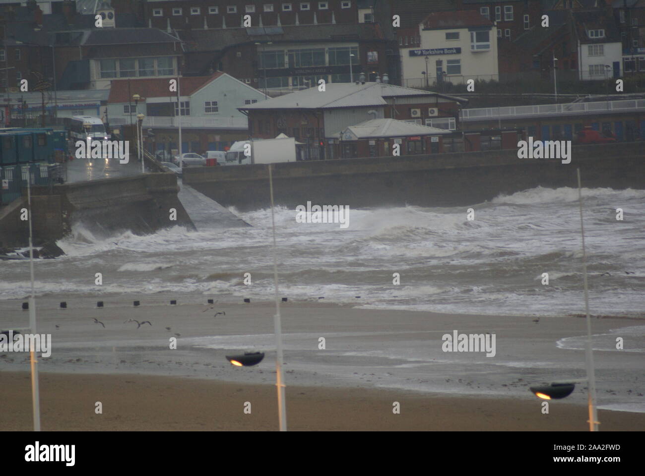 Rough seas, Bridlington, Yorkshire coast Stock Photo