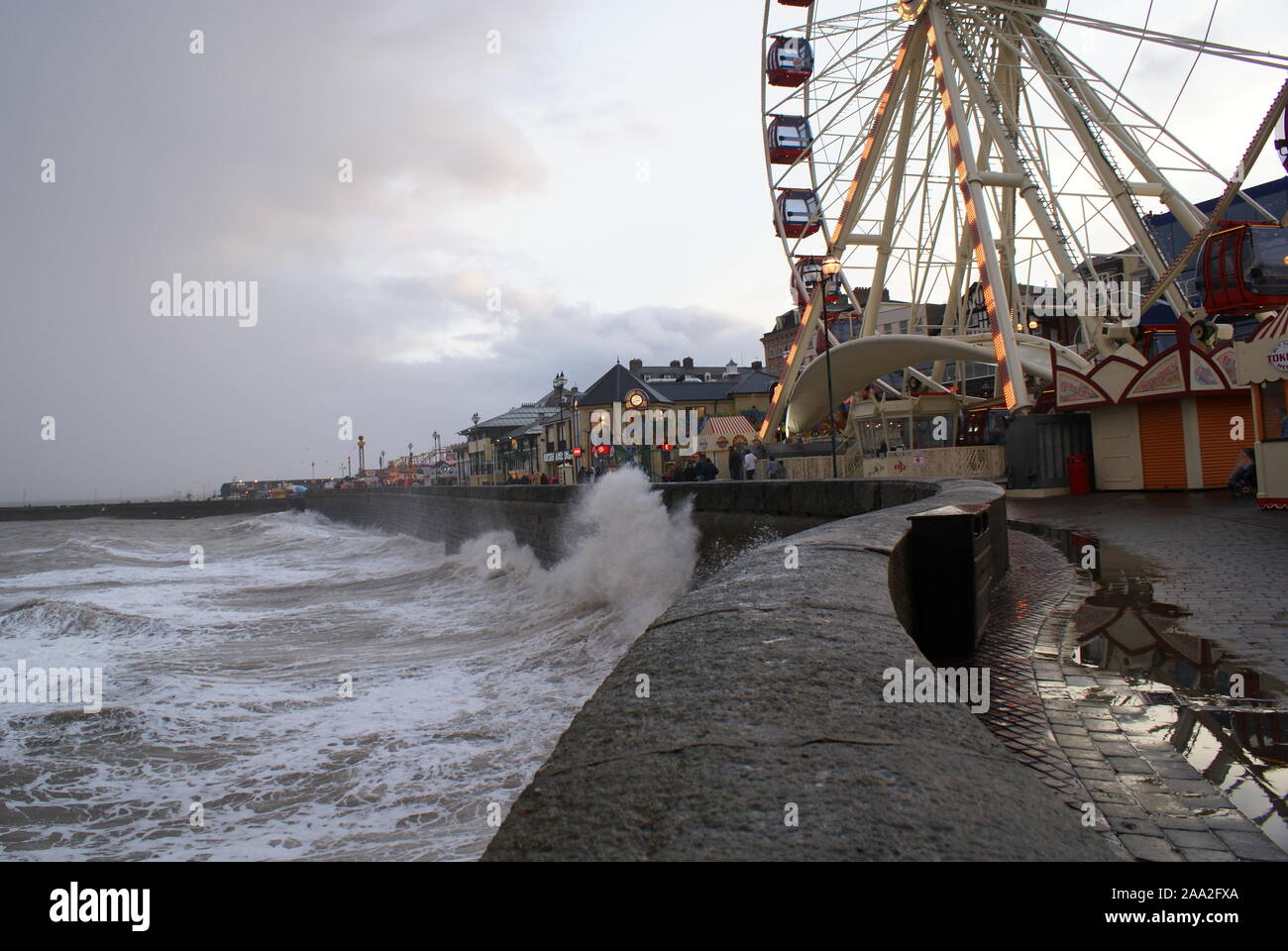 rough seas, weather bomb, Bridlington coastline Stock Photo