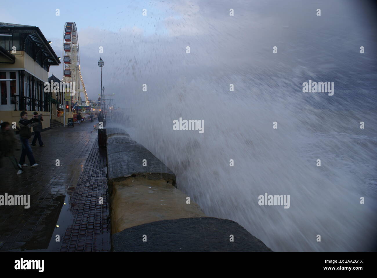 rough seas, Bridlington coastline Stock Photo