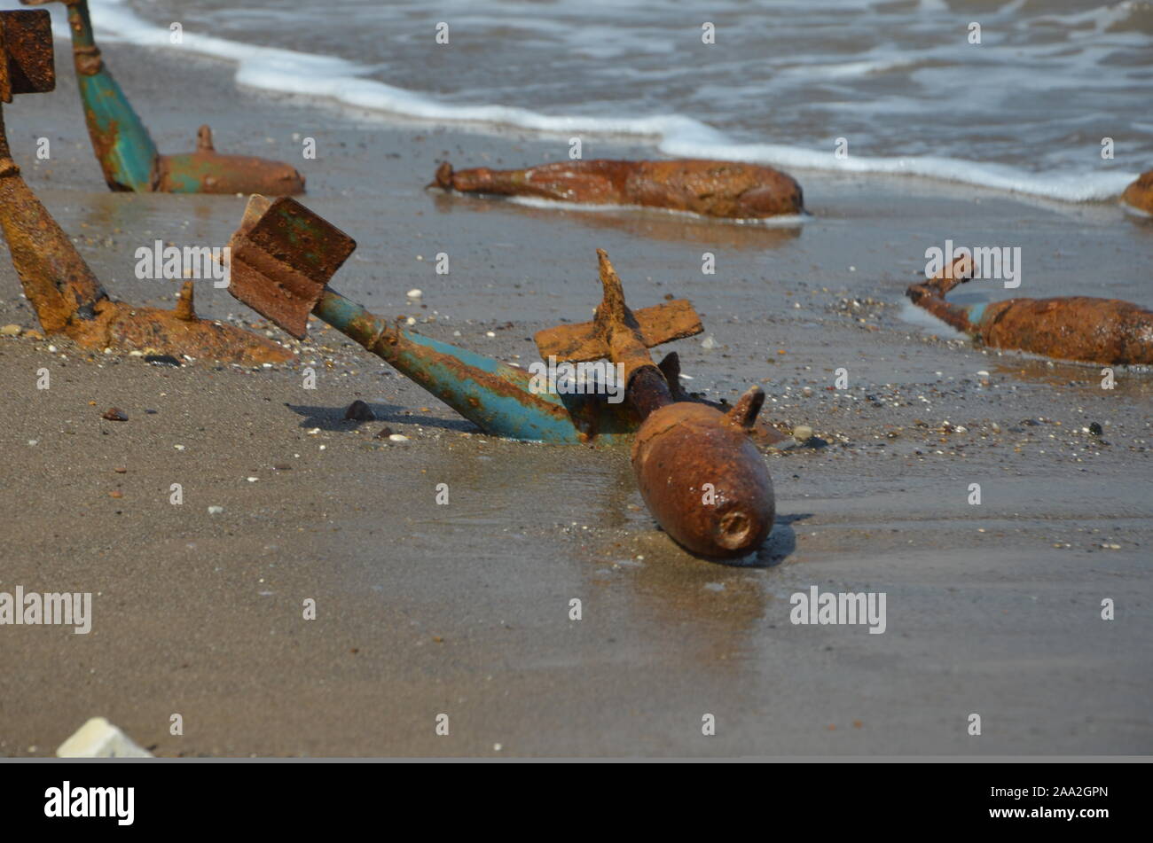 unexploded ordnance, Ukraine war, Russian air attack Stock Photo